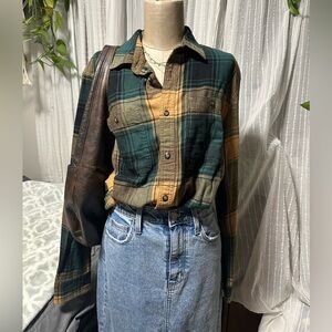 Sonoma Green and Tan Flannel